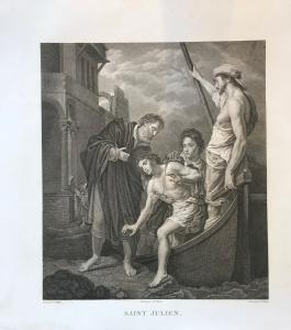 “Saint Julien” - Incisione a bulino - Gerard Rene Le Vilain - 1789